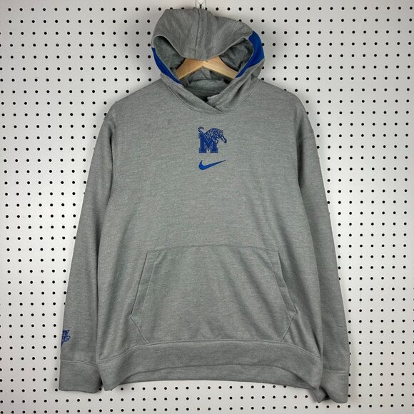 1 Cent Penny Hardaway Nike Memphis Tigers Hoodie Medium Swoosh Team Issued Gray - Picture 1 of 6